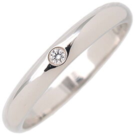 Cartier Wedding Ring 1P Diamond PT950 Platinum