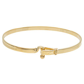 Tiffany&Co. Hook & Eye Bracelet Bangle K18YG Yellow Gold Used F/S