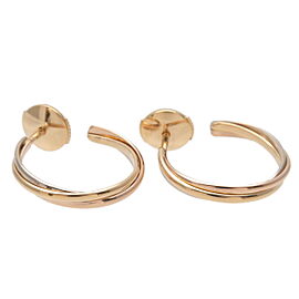 Cartier Trinity Earrings K18 750 Yellow Gold White Gold Rose Gold Used F/S
