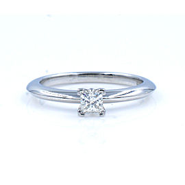 Tiffany & Co. Platinum with 0.1ct Solitare Diamond Engagement Ring Size 4.5