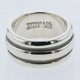 TIFFANY & Co 925 Silver Grooved wide Ring LXGBKT-306