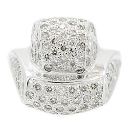 White White Gold Diamond Mens Ring Size 7.5