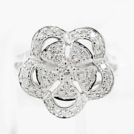 White White Gold Diamond Womens Ring Size 7.5