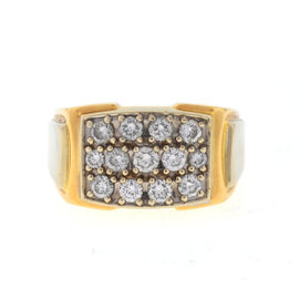 Yellow Gold Diamond Mens Ring Size 13.34