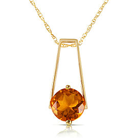 1.45 CTW 14K Solid Gold Privacy Citrine Necklace