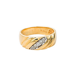 14K Yellow Gold 0.50 Ct Diamond Band Ring 4.1 Grams Size 6