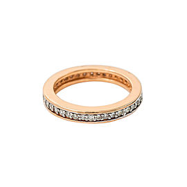14K Rose Gold 0.55 Ct Diamond Infinity Band Ring 3.6 Grams Size 5.25