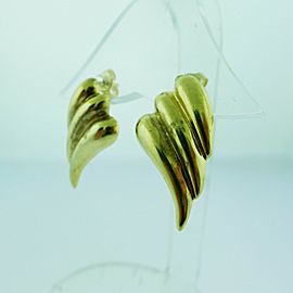 Fine Estate 14k Yellow gold Angel Wings Dangle Earrings 9.2 Grams