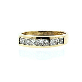 Fine Estate 14k Yellow Gold .75ct Princess Cut Diamond Ladies Ring Size 6