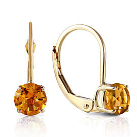 1.2 CTW 14K Solid Gold Iris Citrine Earrings