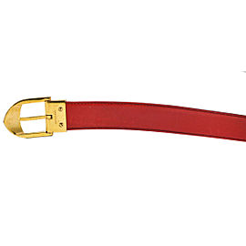 Louis Vuitton Red Epi Leather Ceinture 85 Gold Buckle Belt