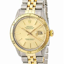 Rolex Datejust 16253 Mens Automatic Watch Champagne Dial Two Tone 18K 36mm