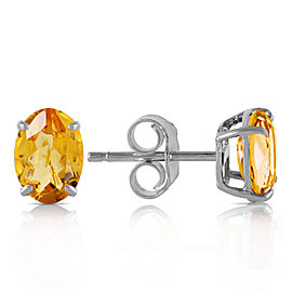 1.8 CTW 14K Solid White Gold I Found Someone Citrine Earrings