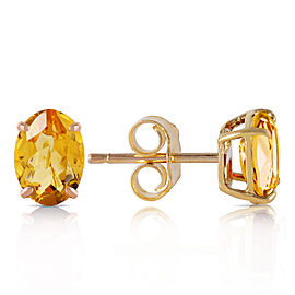 1.8 CTW 14K Solid Gold A Bee Or Two Citrine Earrings