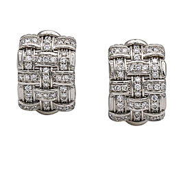 Roberto Coin Appassionata Pave Diamond Earrings in 18k White Gold (1.50 ct tw)
