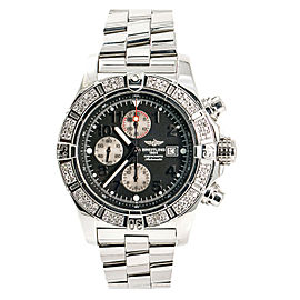 Breitling Super Avenger A13370 Mens Automatic Watch 1.20CT Chronograph SS 48mm