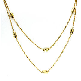 Authentic Bulgari Bvlgari 18K Yellow Gold Parentesi Necklace Size 35"