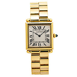 Cartier Tank Obus Prevee 1630 Quartz Unisex Watch 18K Yellow Gold 24.5x24.5mm