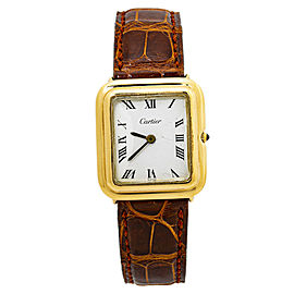 Cartier Tank Vintage Stepped Case 18K Yellow Gold Unisex Watch 26x28mm