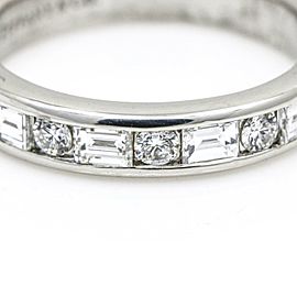 Tiffany & Co. Women's Round Baguette Diamond Band Ring in Platinum Size 5