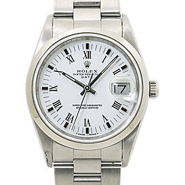 Rolex Oyster Perpetual Date White Dial Unisex Automatic Watch 34mm