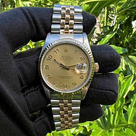 Rolex Datejust Champagne Dial Two Tone Yellow G / Stainless Steel Watch