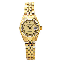 Rolex Datejust Jubilee 18K YG Automatic Ladies Watch Cream Dial 26mm
