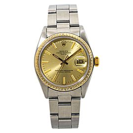 Rolex Date Oyster Automatic Men's Watch Champagne Dial 34mm