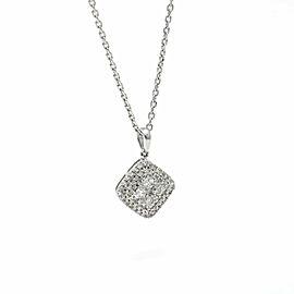 Women's Diamond Cluster Charm Pendant Necklace in 10k 14k White Gold