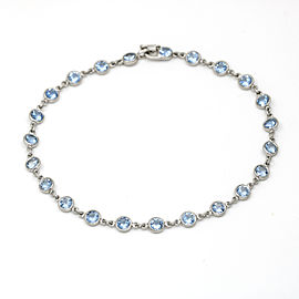 Tiffany & Co. Elsa Peretti Colors by The Yard Aquamarine Bracelet in Platinum