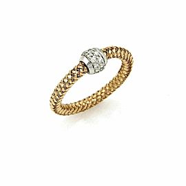 Roberto Coin Primavera Diamond 18k Rose Gold Band Ring