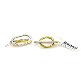 Gurhan Sterling & 24k Gold Overlay Double Oval Ring Dangle Earrings