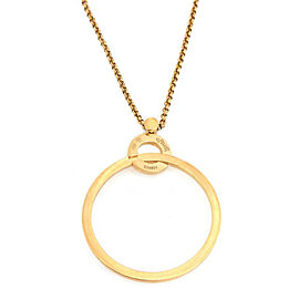Piaget Possession Diamond 18k Yellow Gold Circle Pendant Chain Necklace
