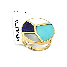 Ippolita Rock Candy Multi-Color Gems 18k Yellow Gold Round Ring Size 7