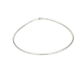 Women's Omega Choker Necklace in 14k White Gold