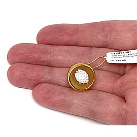 Ippolita Ladybug Shell Cameo Clear Quartz Single 18k Gold Earring