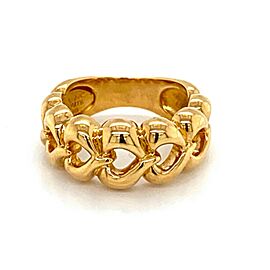 Van Cleef & Arpels 18k Yellow Gold Open Hearts Ring