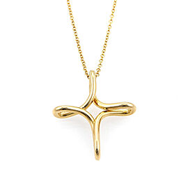Tiffany & Co. Elsa Peretti Infinity 18k Yellow Gold Cross Pendant