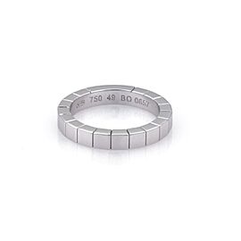 Cartier Lanieres 18k White Gold 3mm Band Ring - Size 5