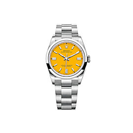 Rolex Oyster Perpetual Yellow Dial 2022 New Complete Unisex Watch 36mm
