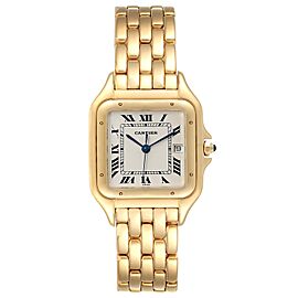 Cartier Panthere 106000M W25014B9 18K Yellow Gold Quartz Date Roman Watch