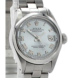 Ladies ROLEX Oyster Perpetual Datejust Steel Silver Roman Numeral Dial