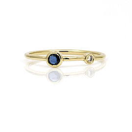 Jennifer Rivera Aros Two-Stone Stackable Ring in 18k Yellow Gold
