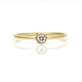 Jennifer Rivera Aros Single Diamond Stackable Ring in 18k Yellow Gold
