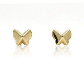 Butterfly Stud Earrings in 14k Yellow Gold for Young Girls and Teens