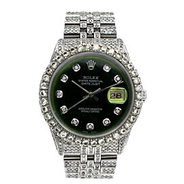 ROLEX Datejust 36mm Steel Green Dial 12.73 carats Diamond owned by Jenna Jameson