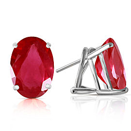 3.5 CTW 14K Solid White Gold Parade Ruby Earrings