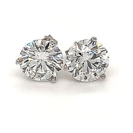 Diamond Stud Earrings Lab Grown 14k Gold 2.09 TCW SI2 IGI Certified S50346