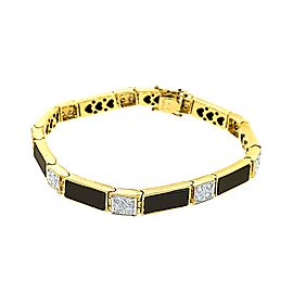 Black Onyx and Diamond Bracelet
