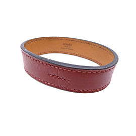 Hermes Red Leather Bracelet